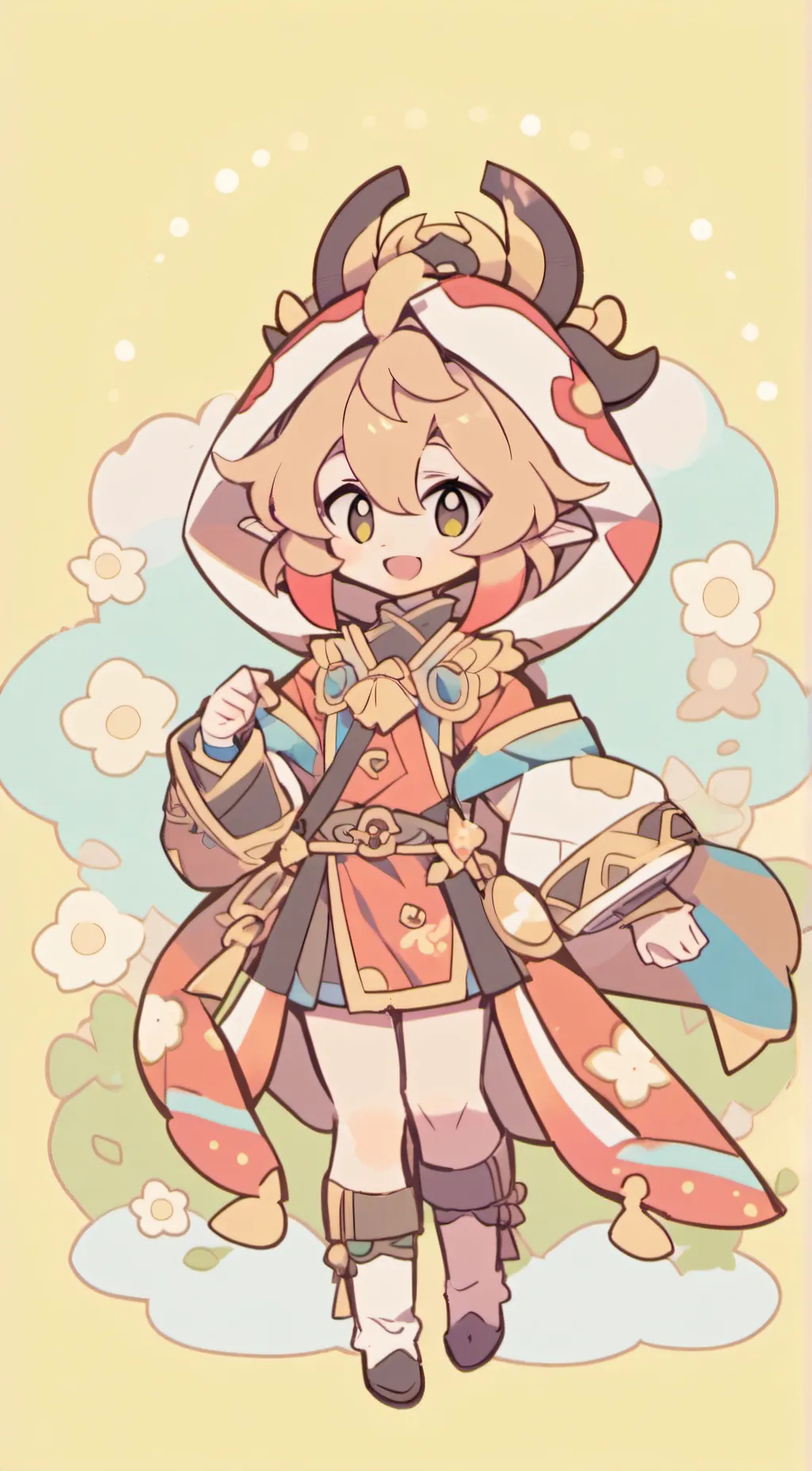 ai character: smiling critters  background