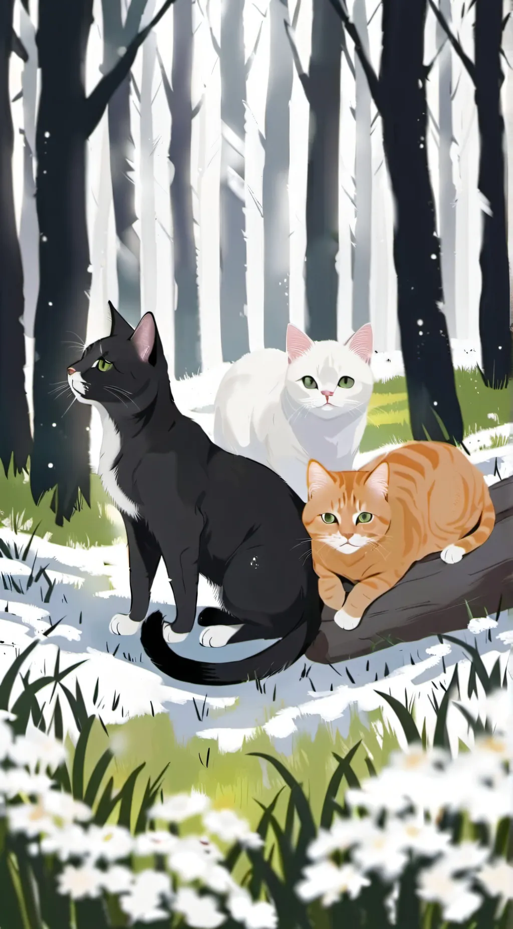 ai character: Ginger and Lily  background