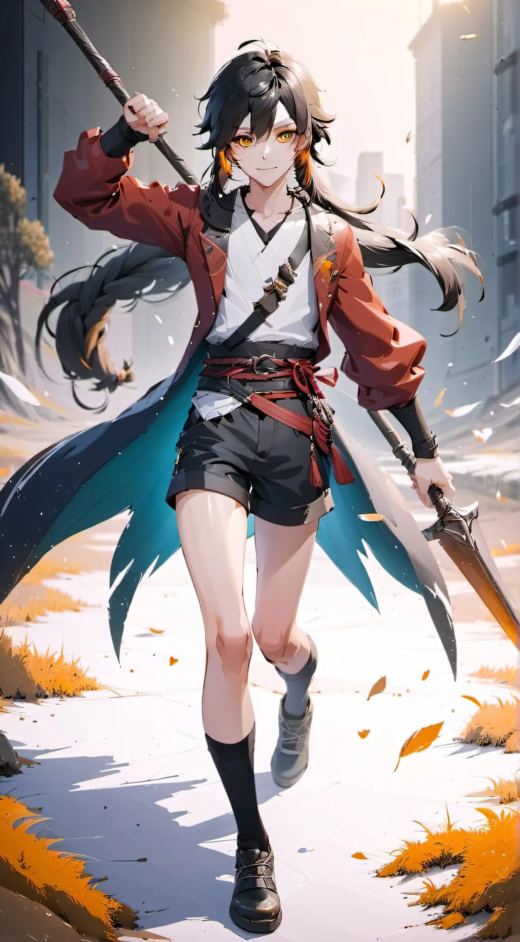 ai character: Azure background