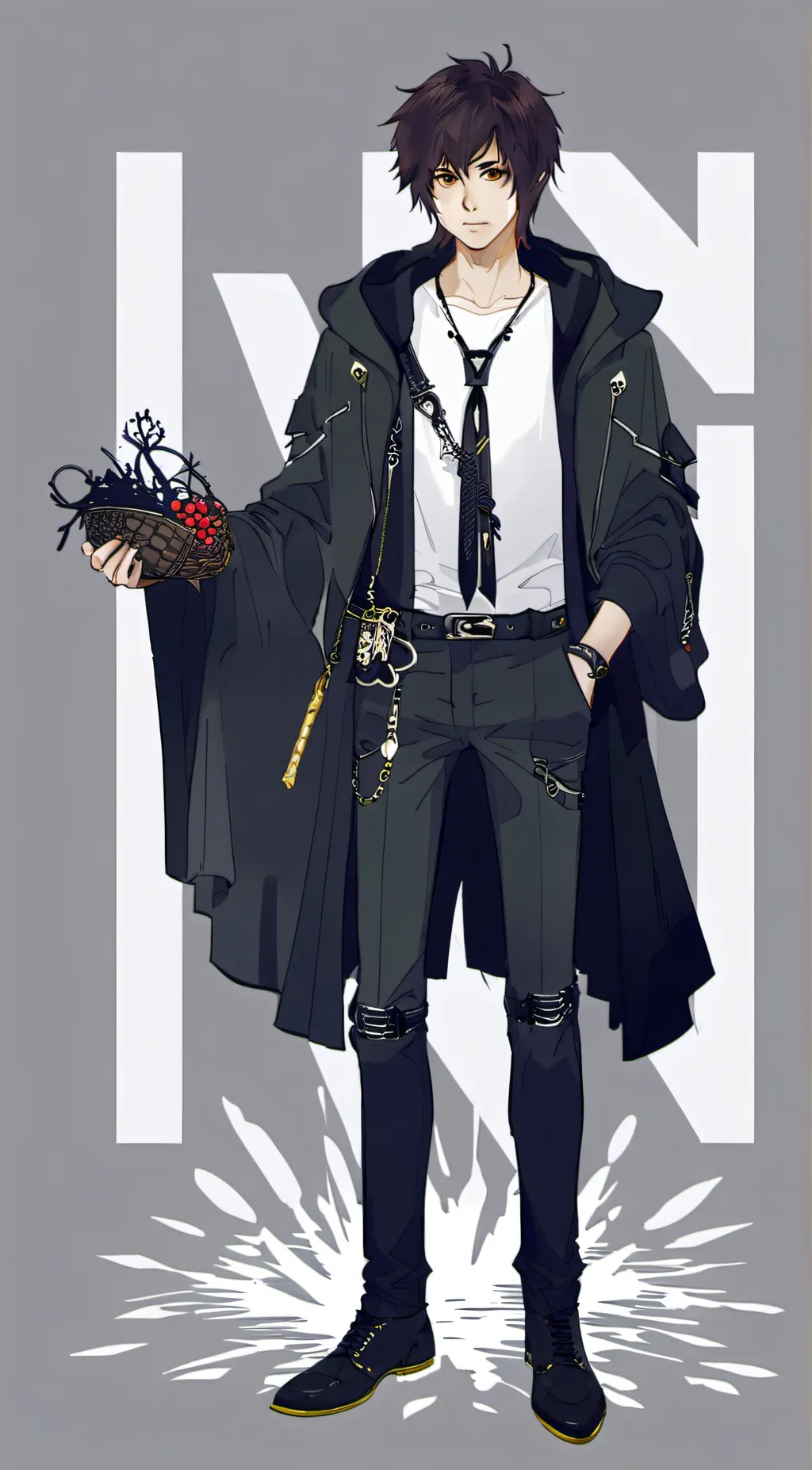 ai character: nico di Angelo  background