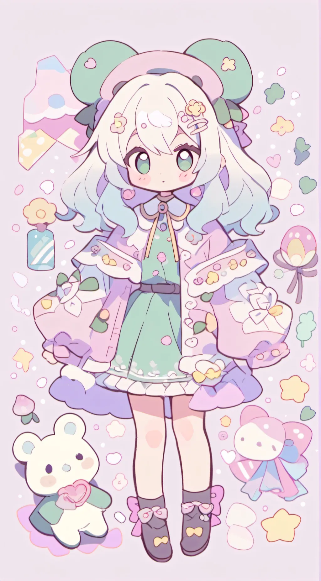 ai character: strawberry  background