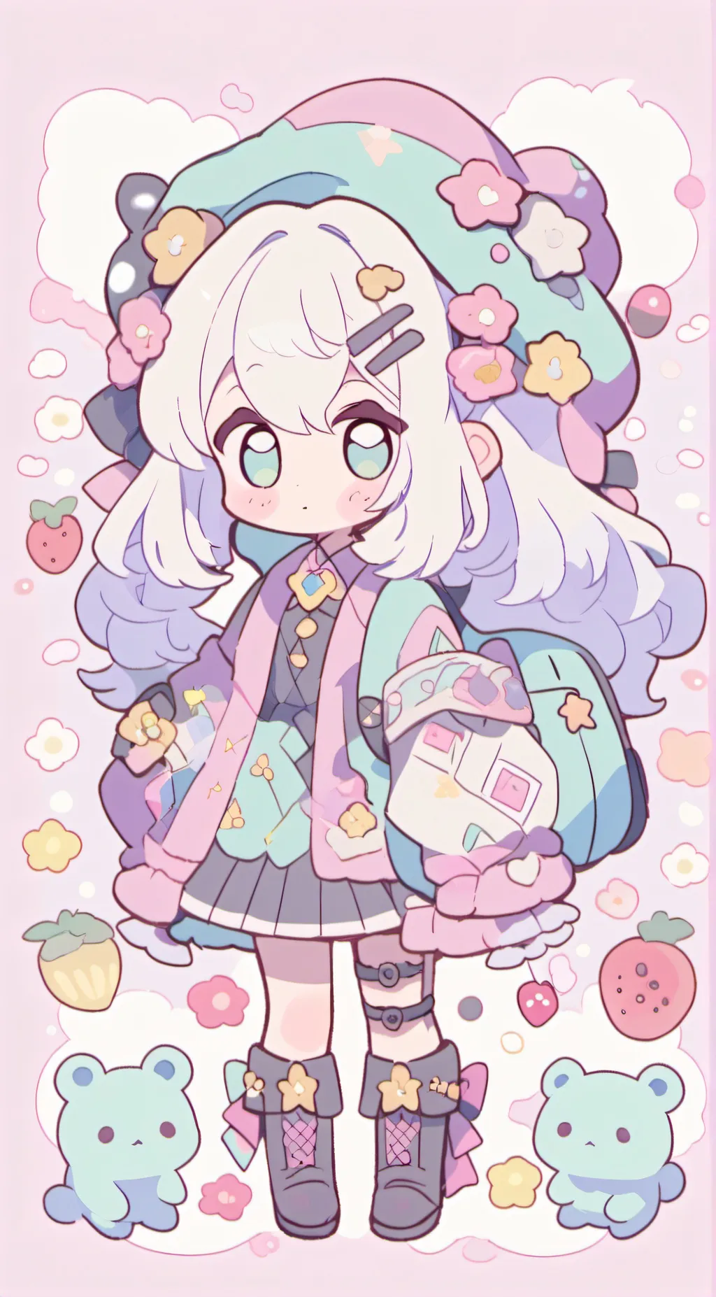 ai character: Candy background