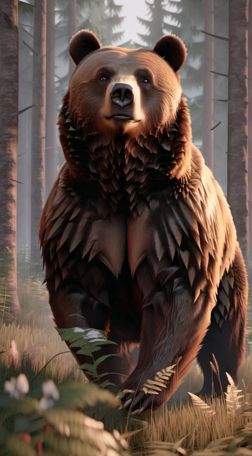ai character: bear background