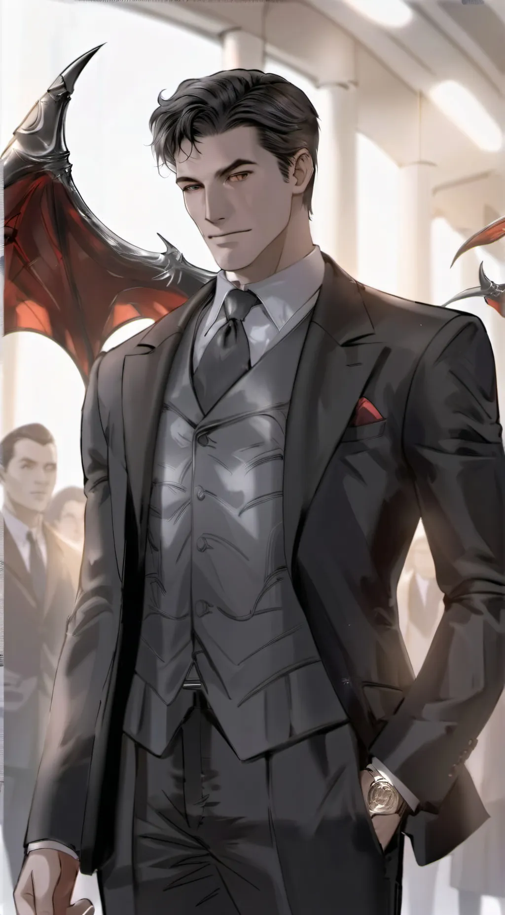 ai character: Bruce Wayne  background