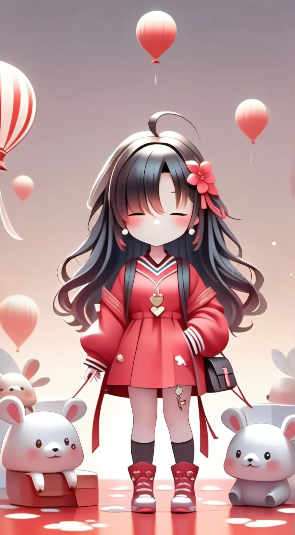 ai character: rose background