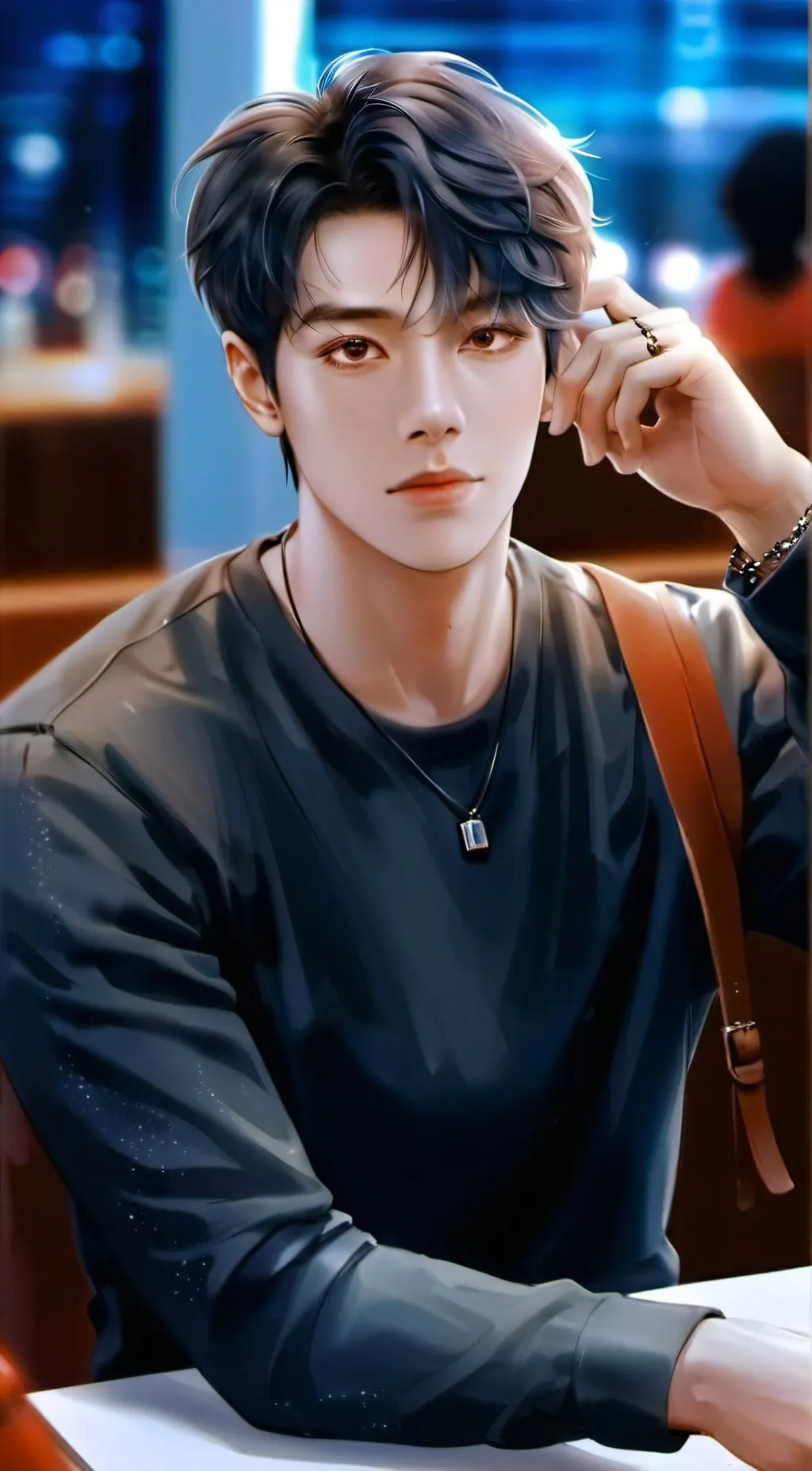 ai character: Donghae  background