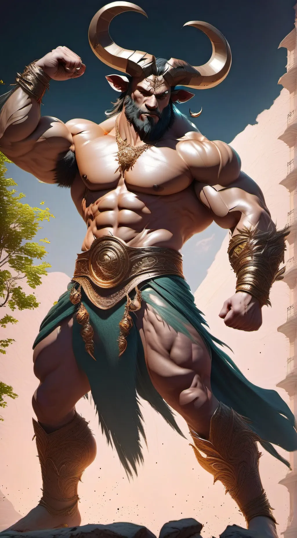 ai character: Minotaur background