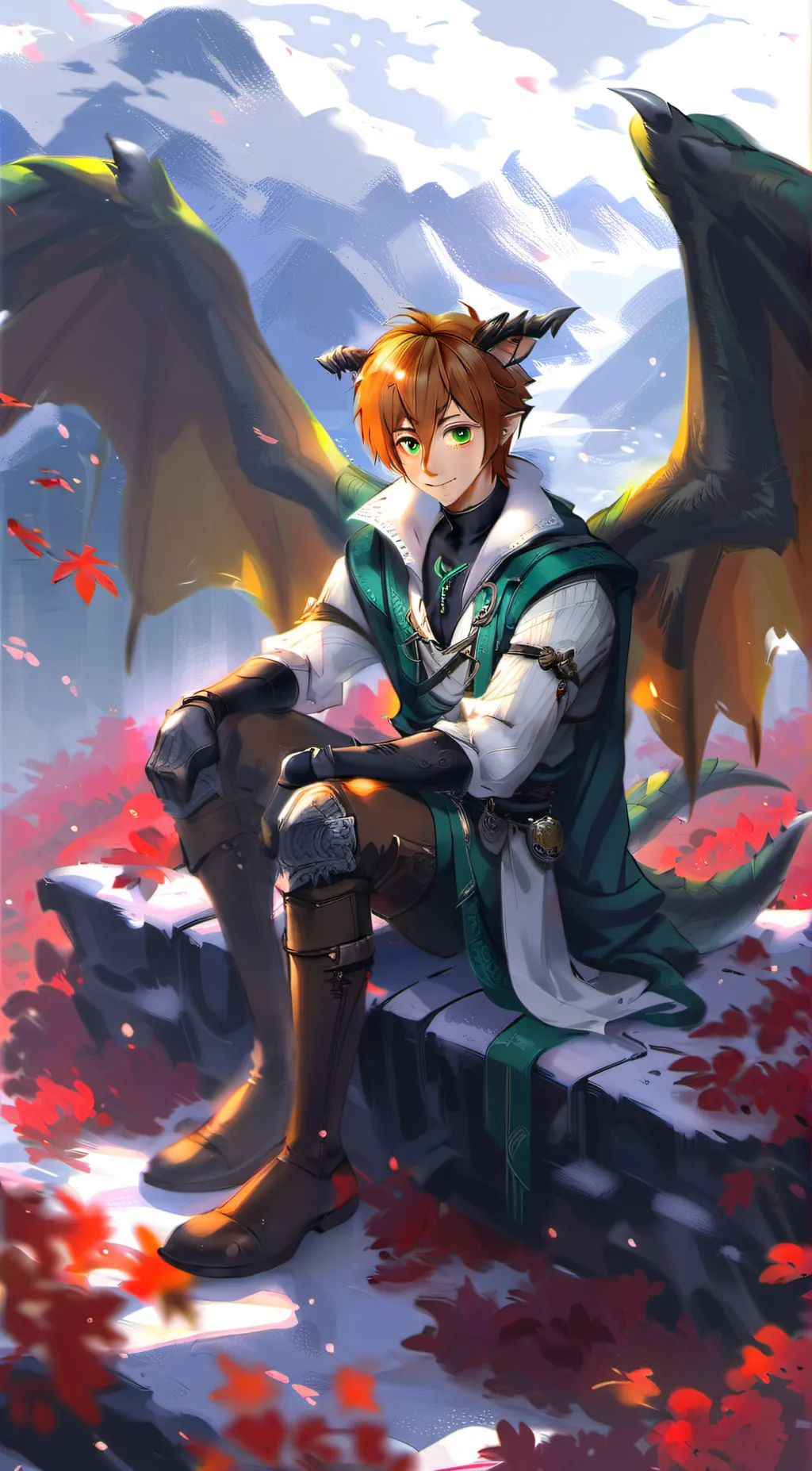 ai character: Dragon hiccup background