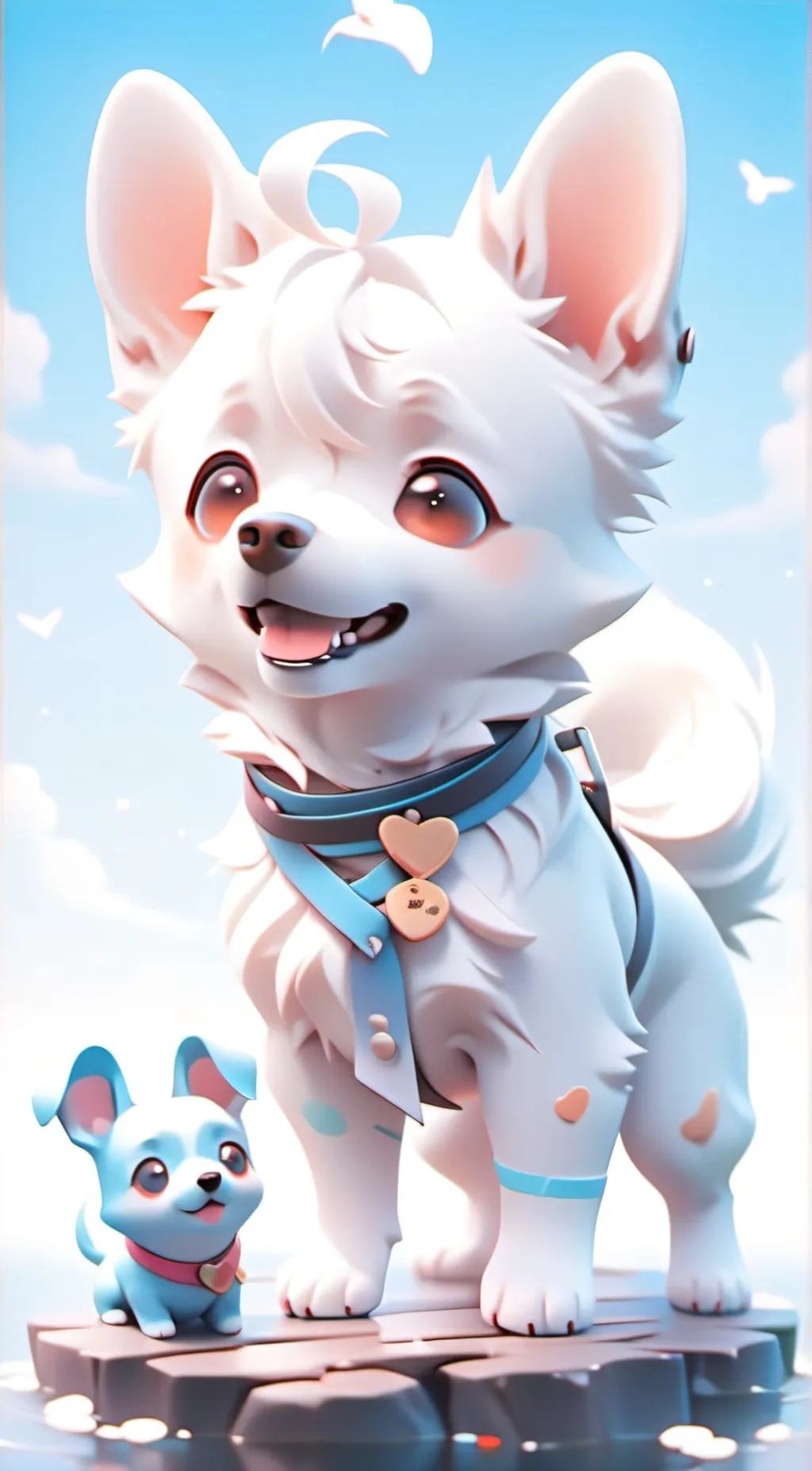 ai character: •pluupy• background