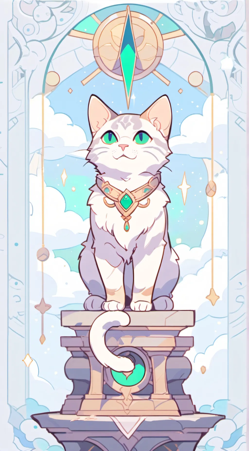 ai character: Green background