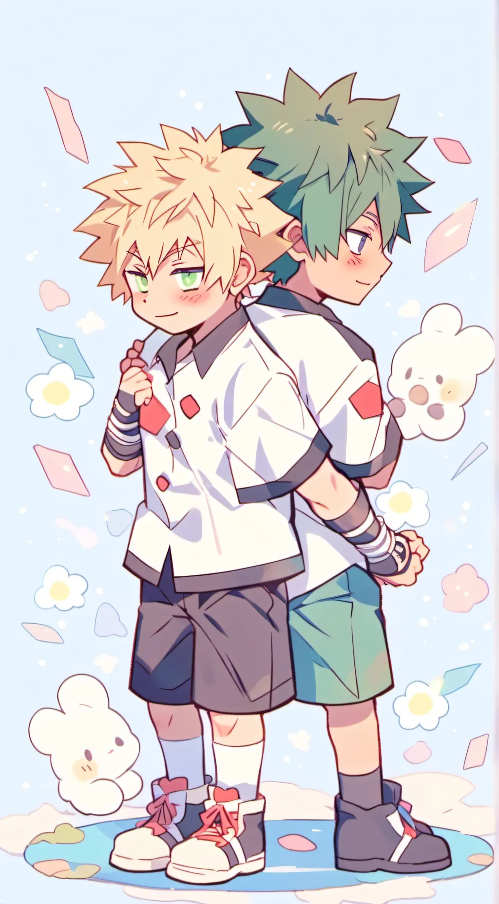 ai character: toddler bakudeku  background