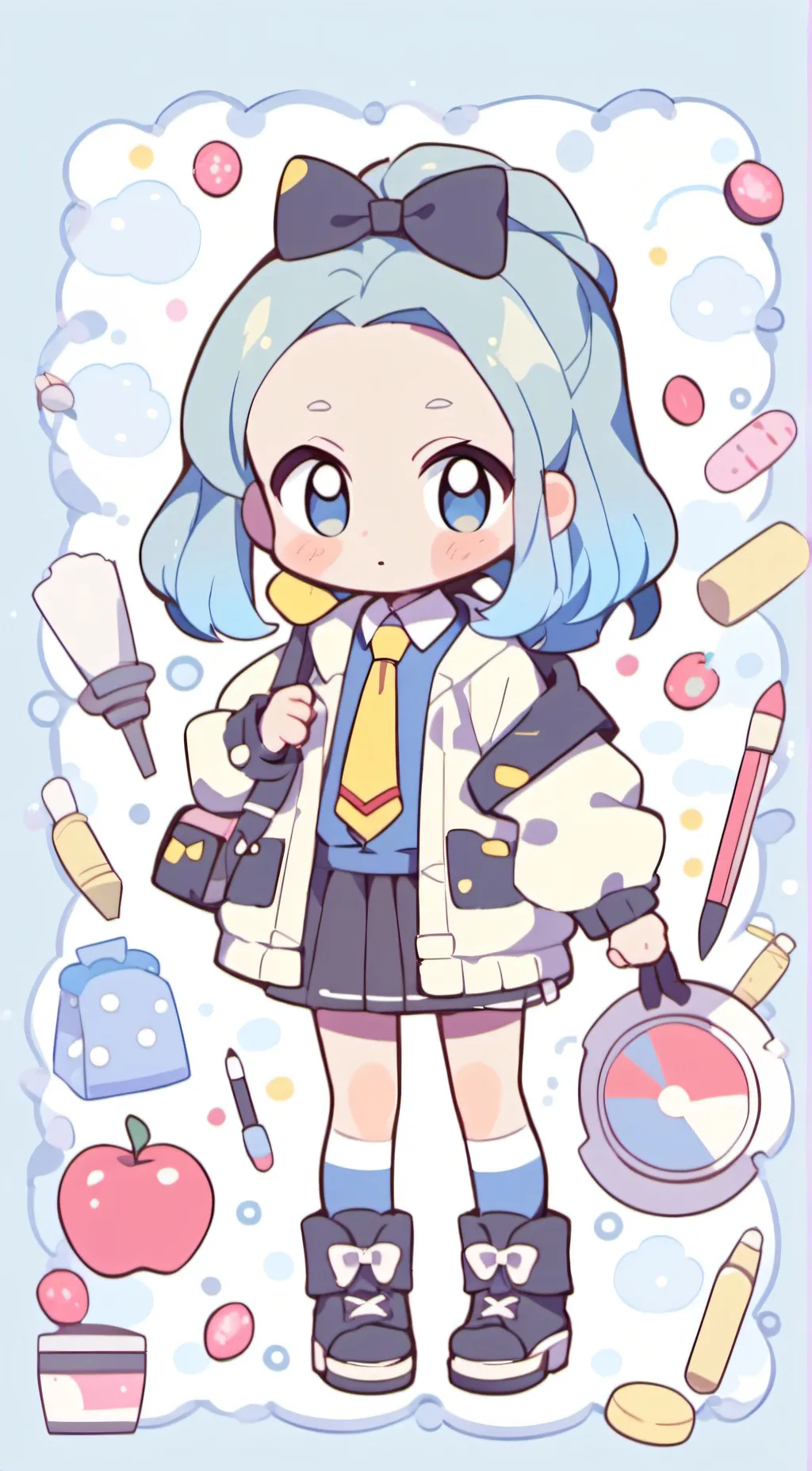 ai character: Mha and mía background