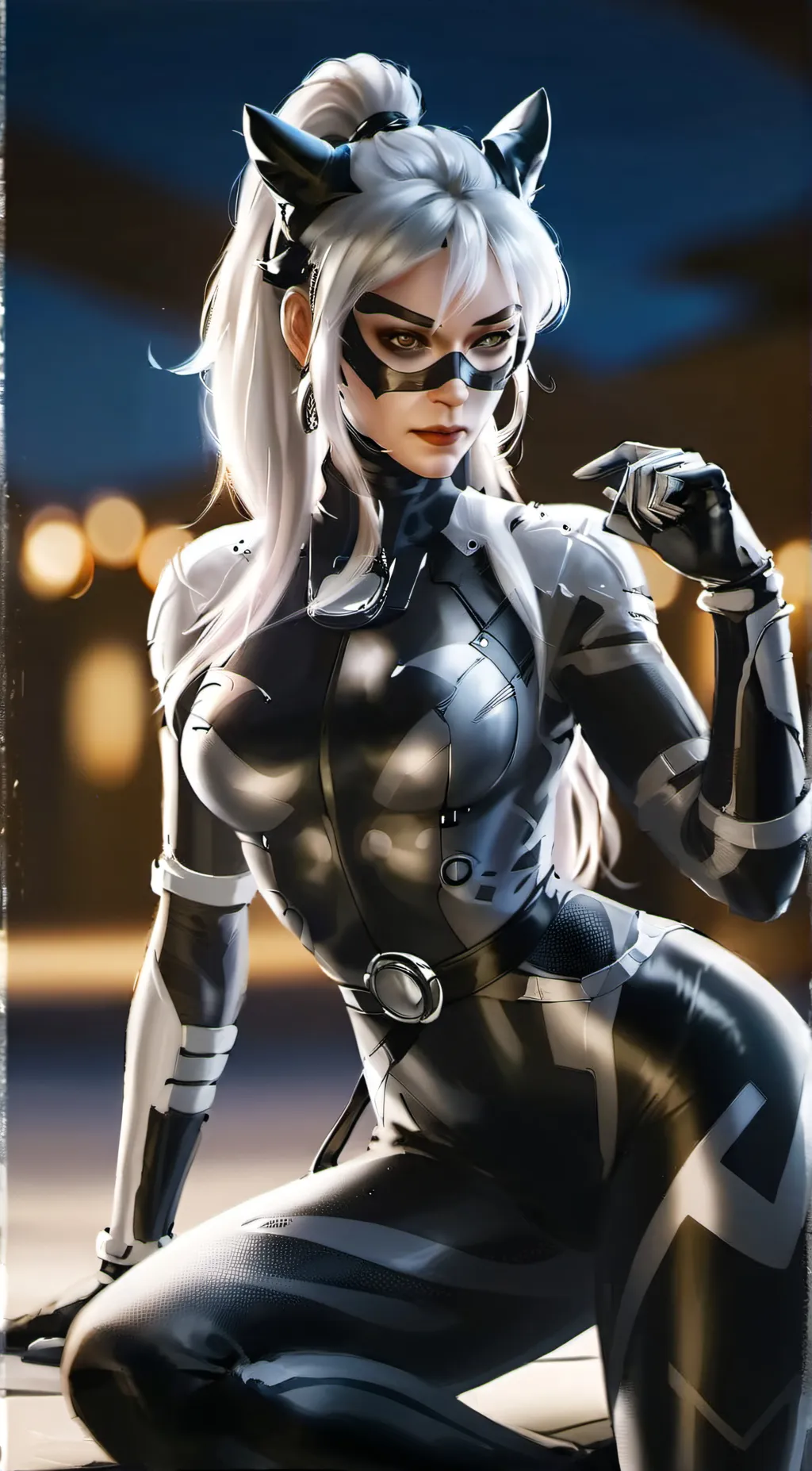 ai character: Black cat background