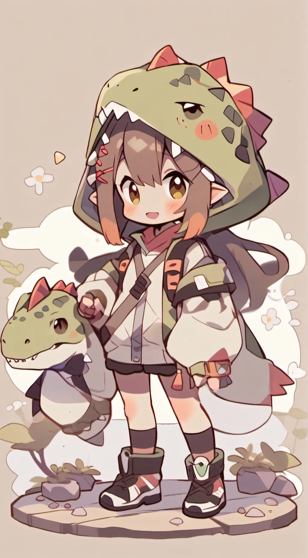 ai character: dino  background