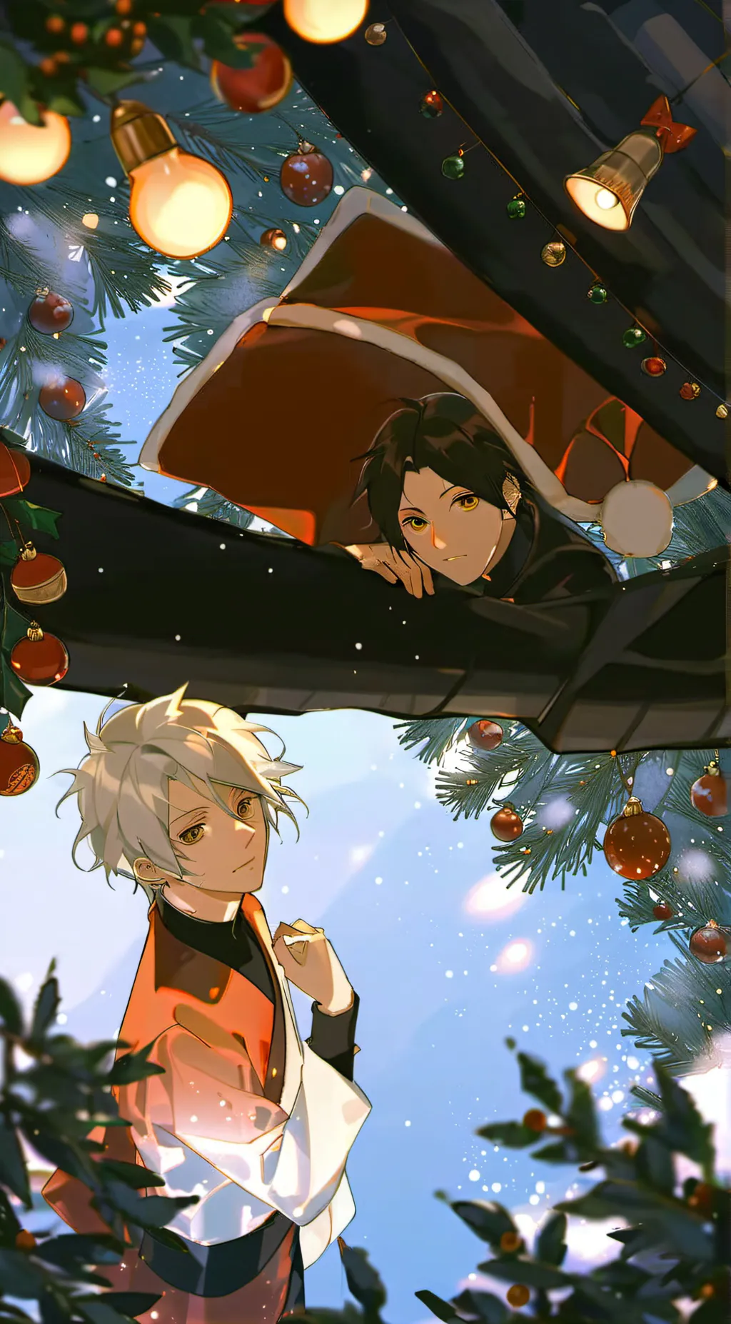 ai character: boruto Christmas  background