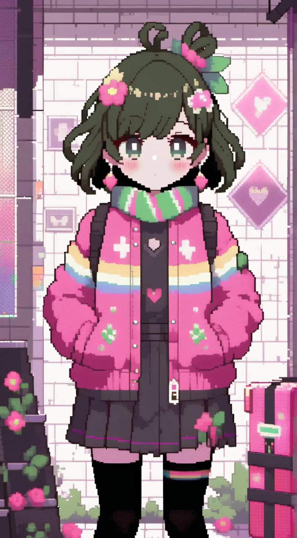 ai character: Hoppy hopscotch background