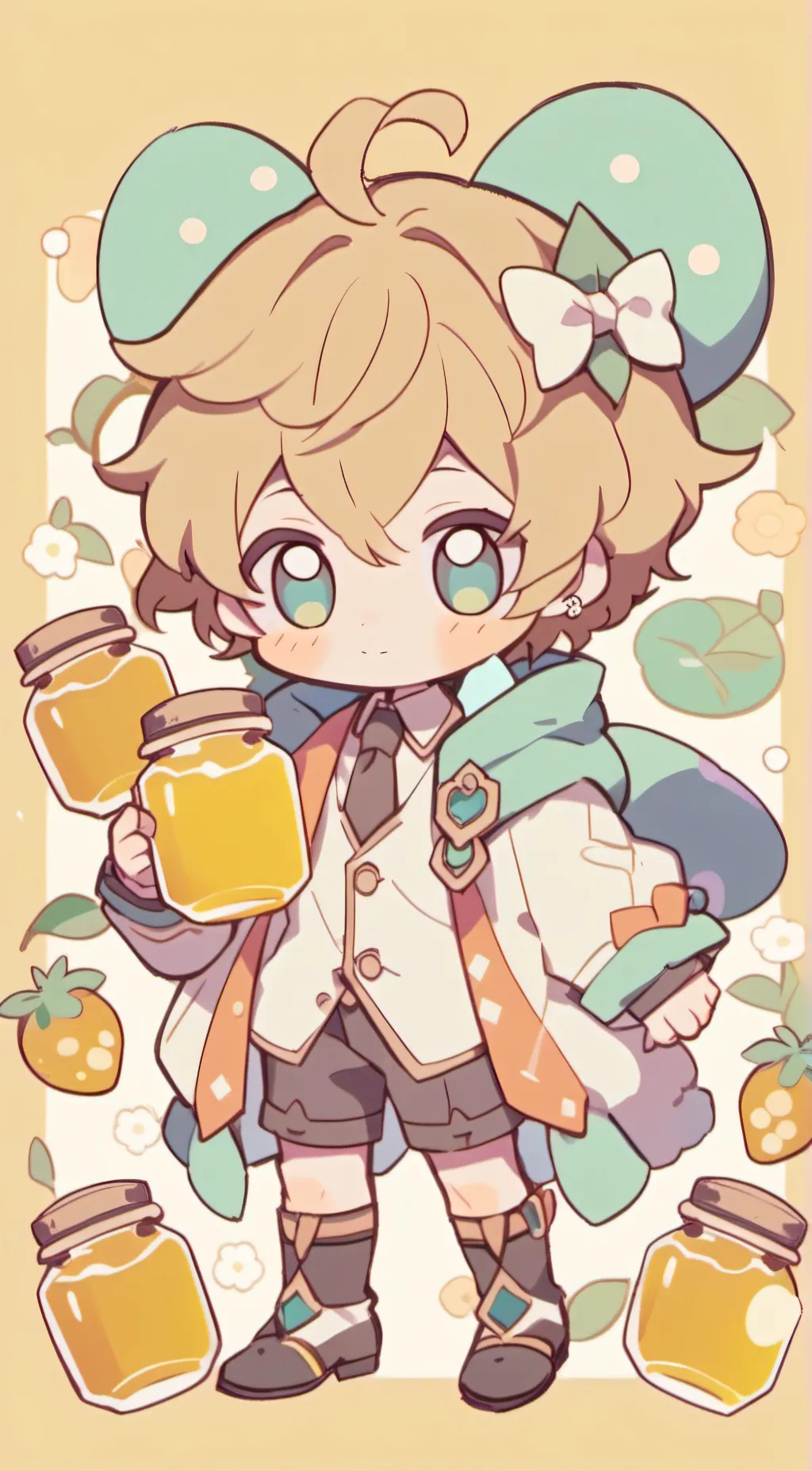 ai character: Honey mouse  background