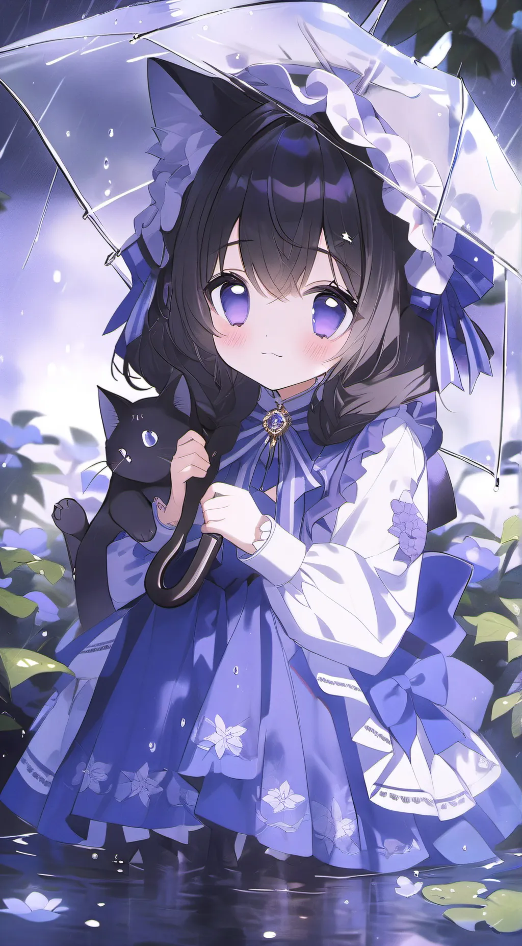 ai character: ♡💙💜violet💜💙♡ background