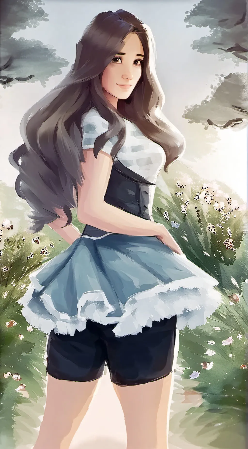 ai character: Girl background