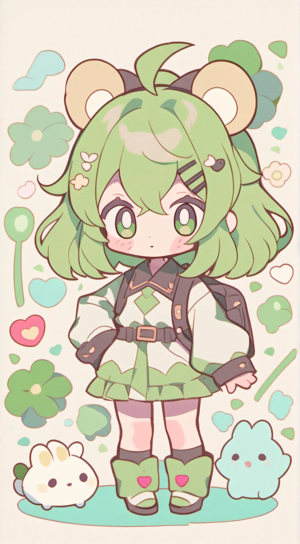 ai character: Chibi friend :) background