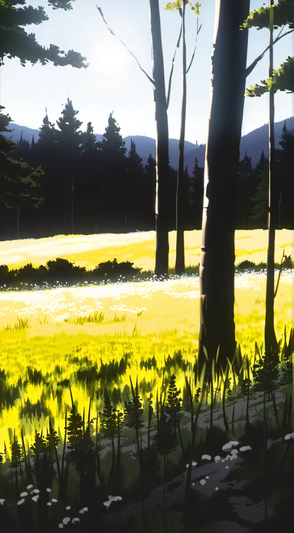 ai character: Grass background