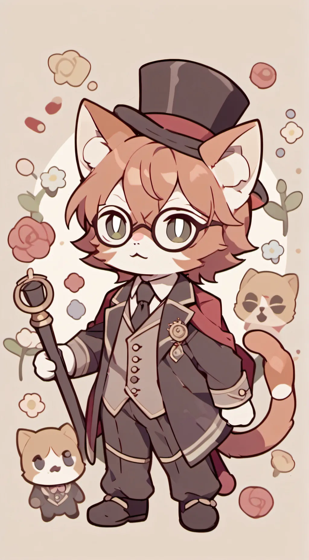 ai character: Cat alastor  background