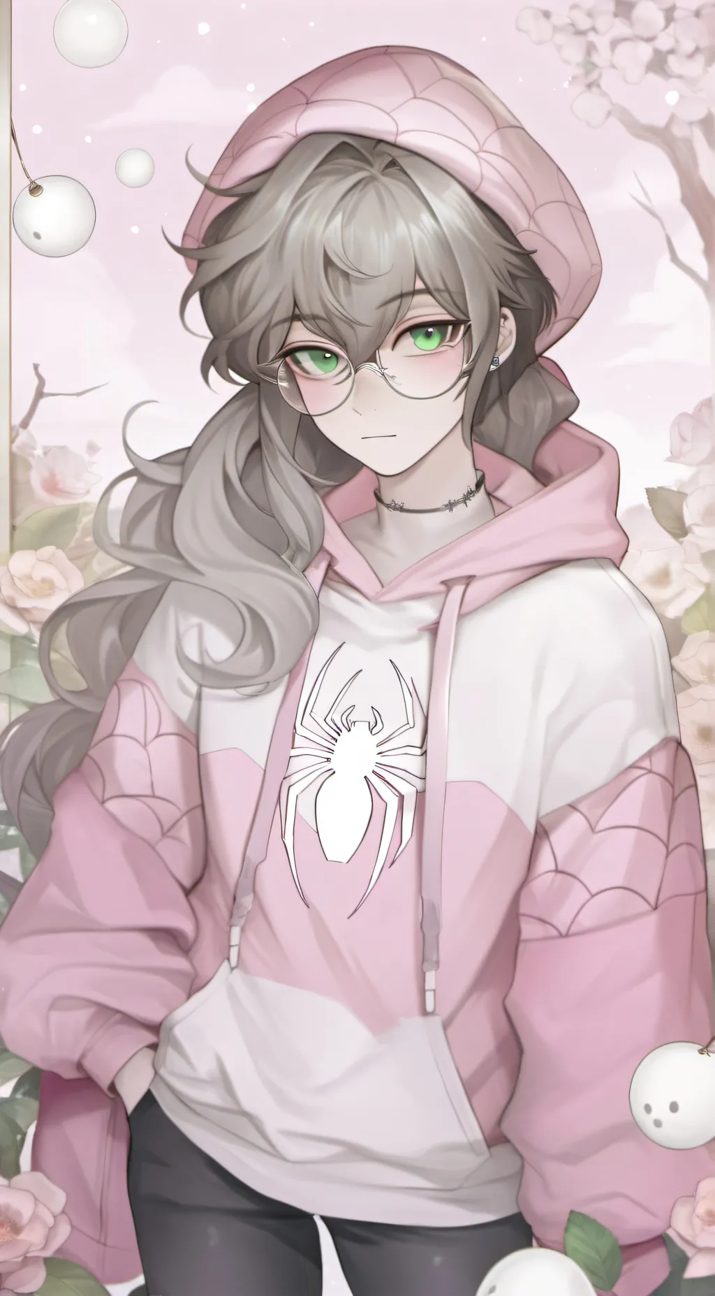 ai character: Muichiro spiderman background