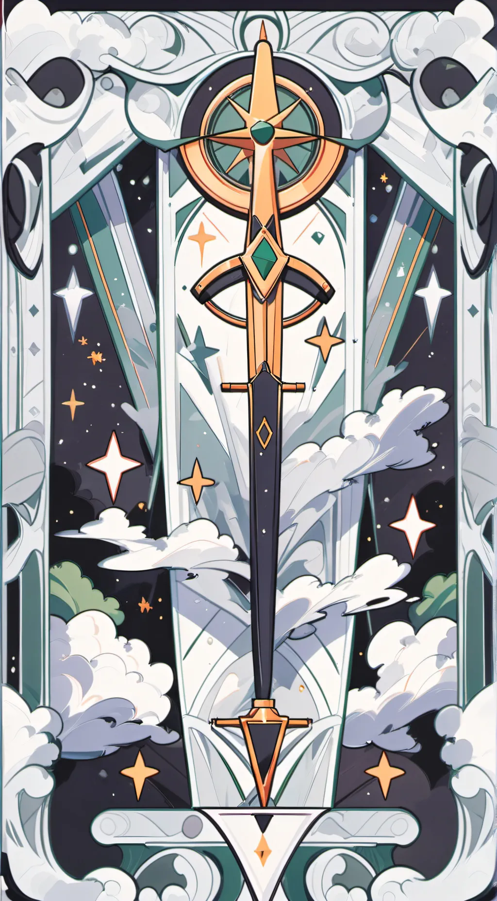 ai character: sword background