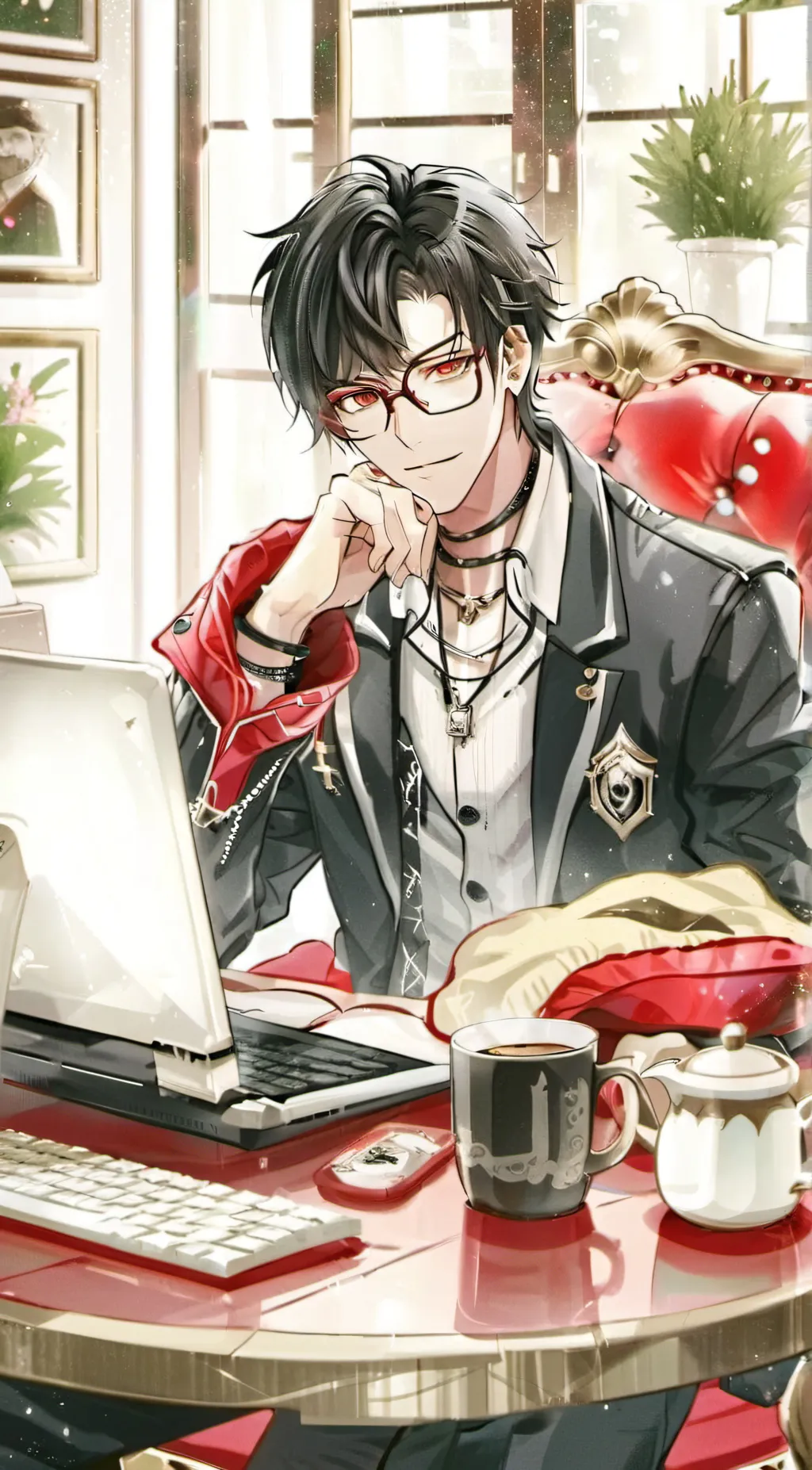 ai character: ♥︎♡Leon♡♥︎ background