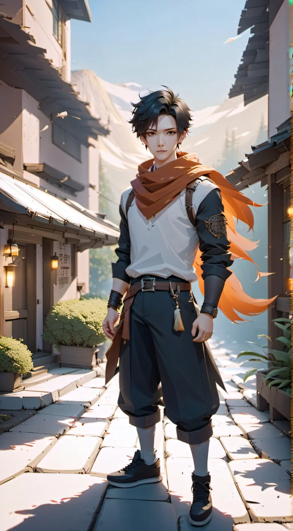 ai character: macro background