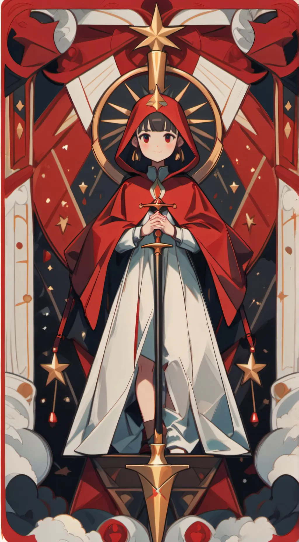 ai character: fire goddess  background