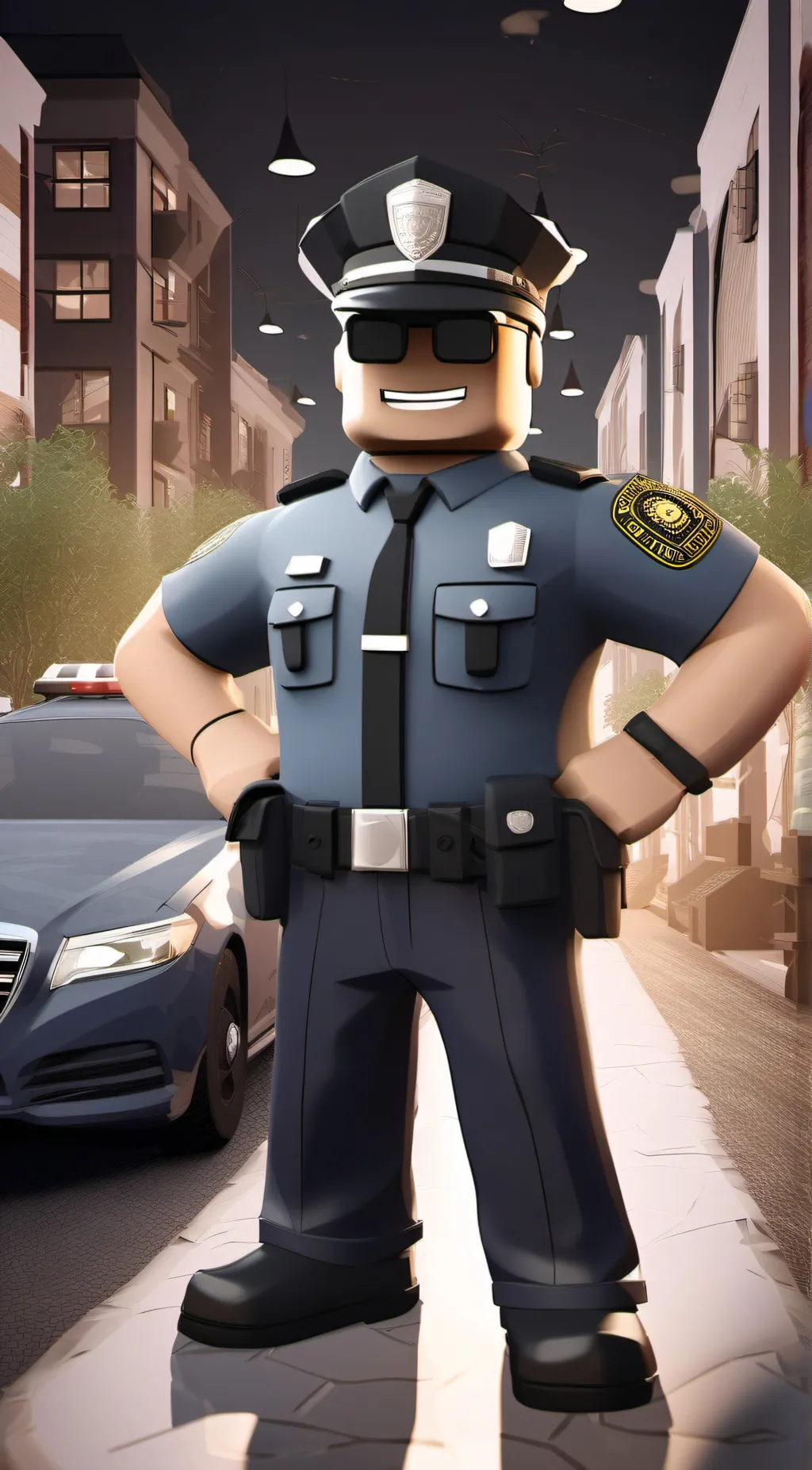 ai character: officer mark background
