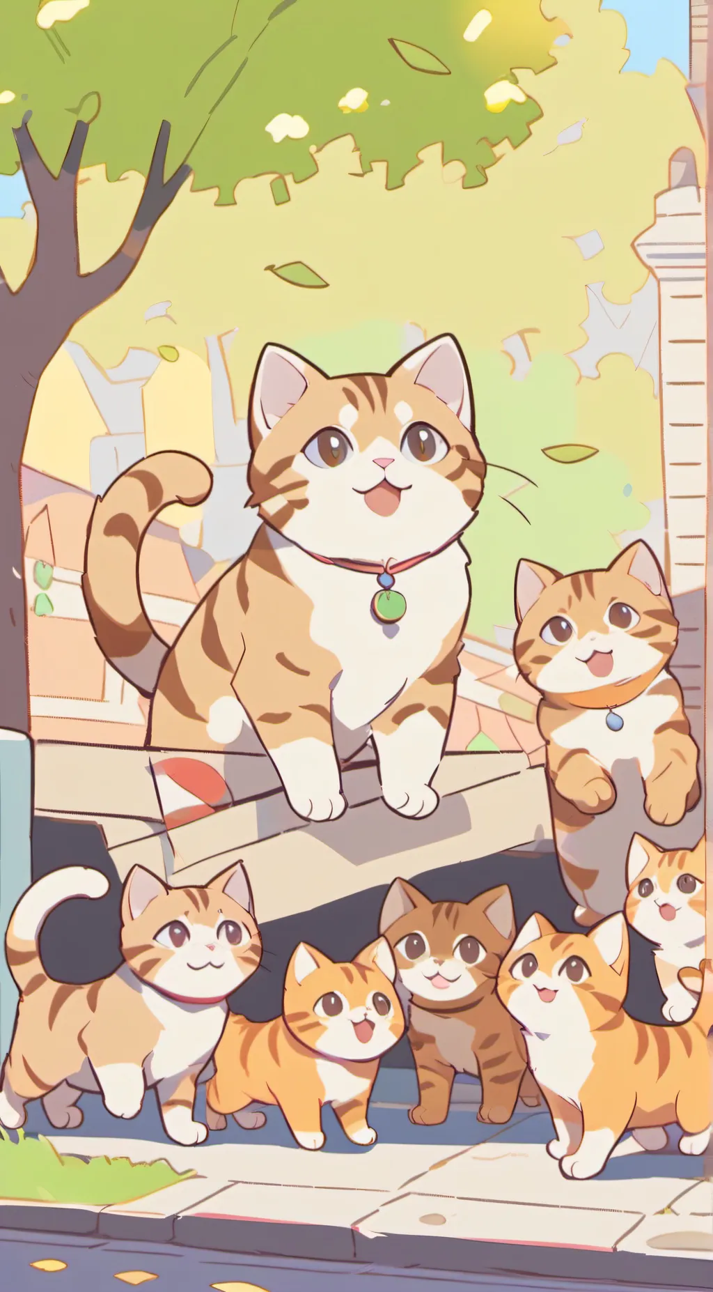 ai character: Cat gang background