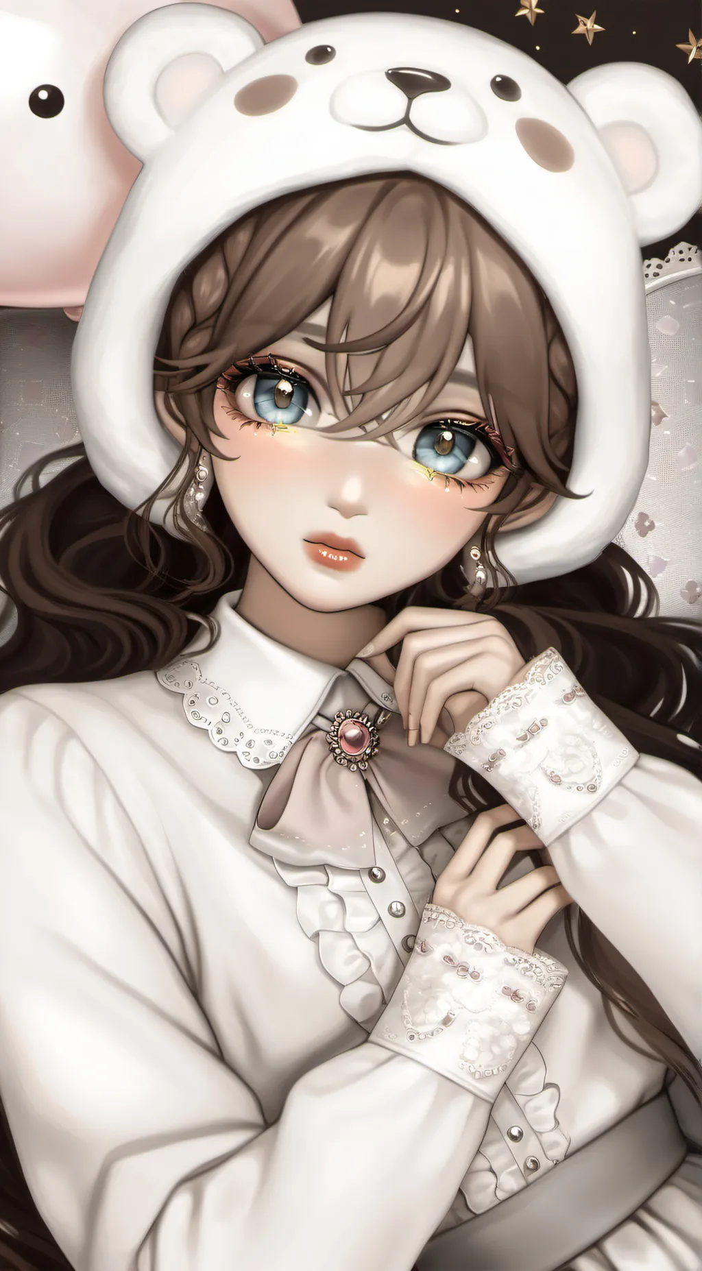 ai character: Elaine Marie  background