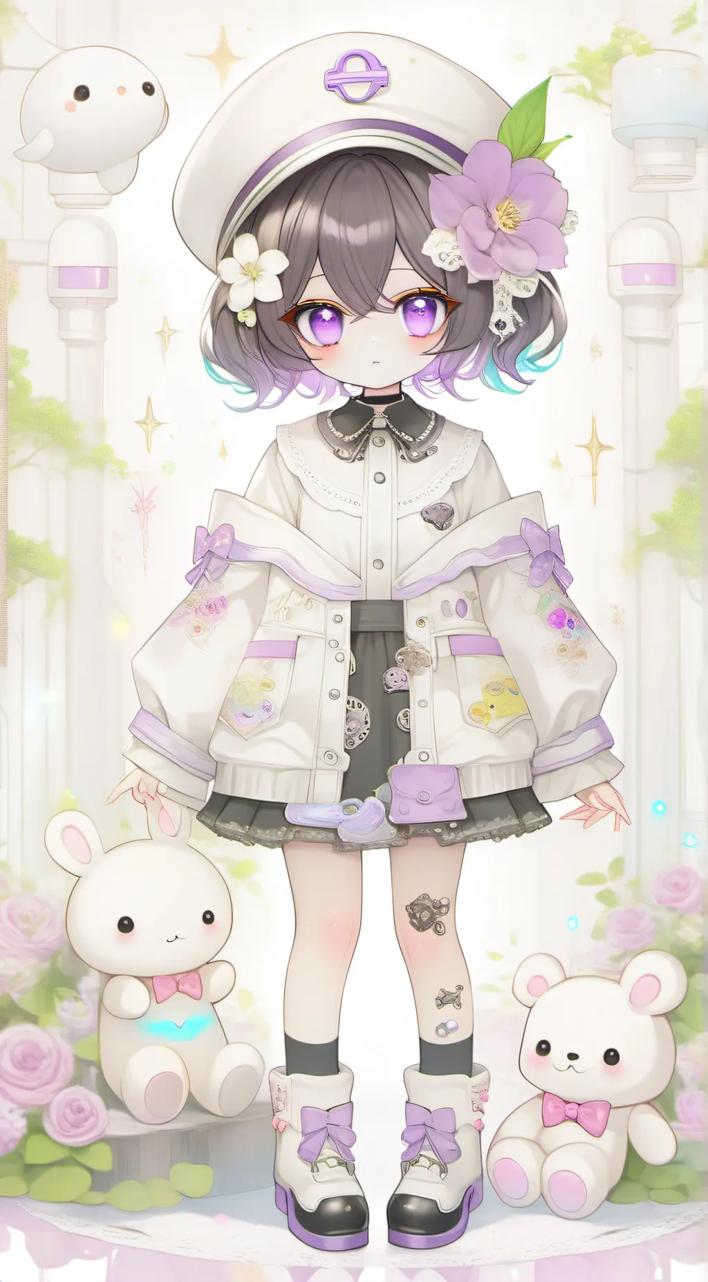 ai character: uzi from murder dr background