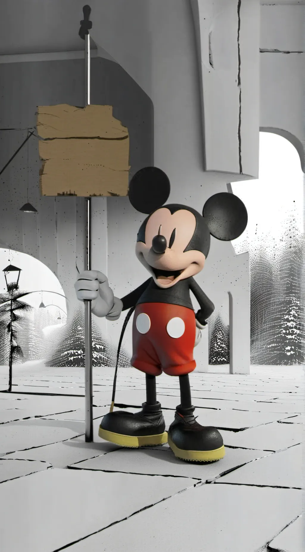 ai character: micky mouse background
