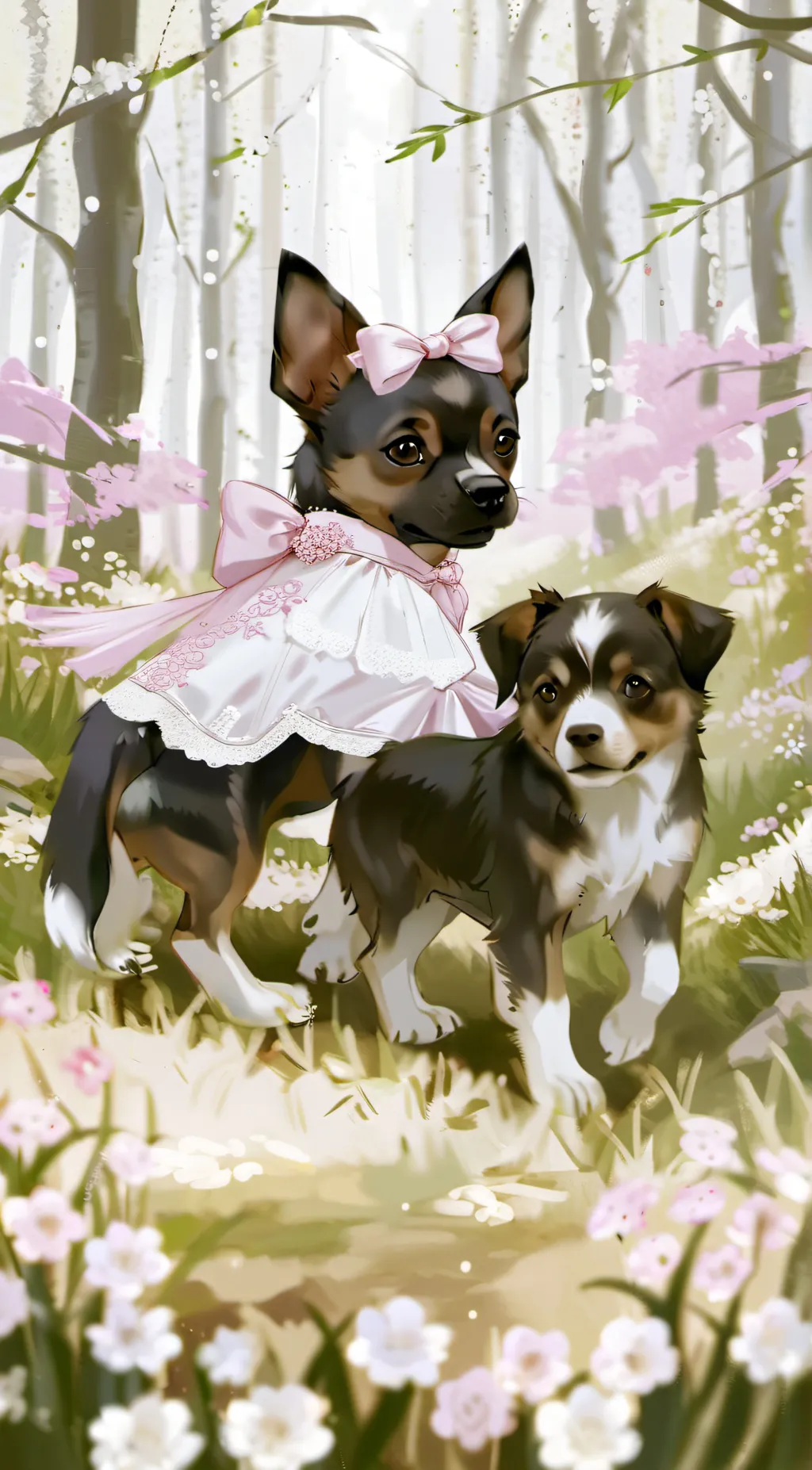 ai character: Rose and Papi.jr background