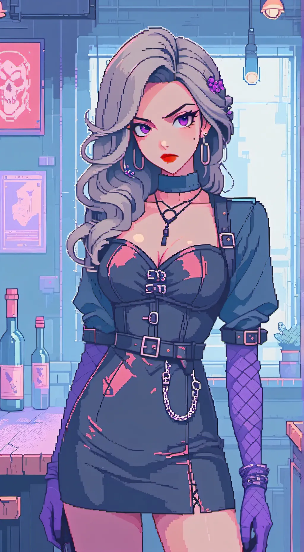 ai character: Johanna Black background