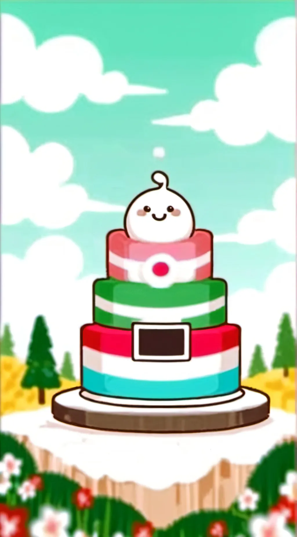 ai character: Dream girl blob background