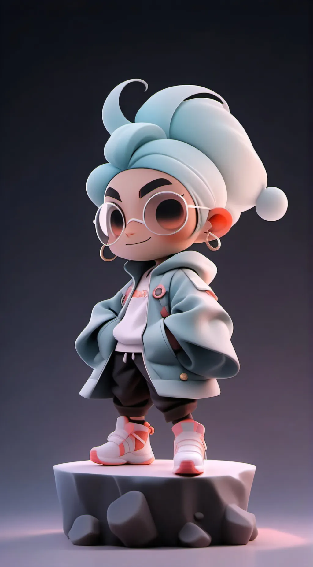 ai character: Stitch  background