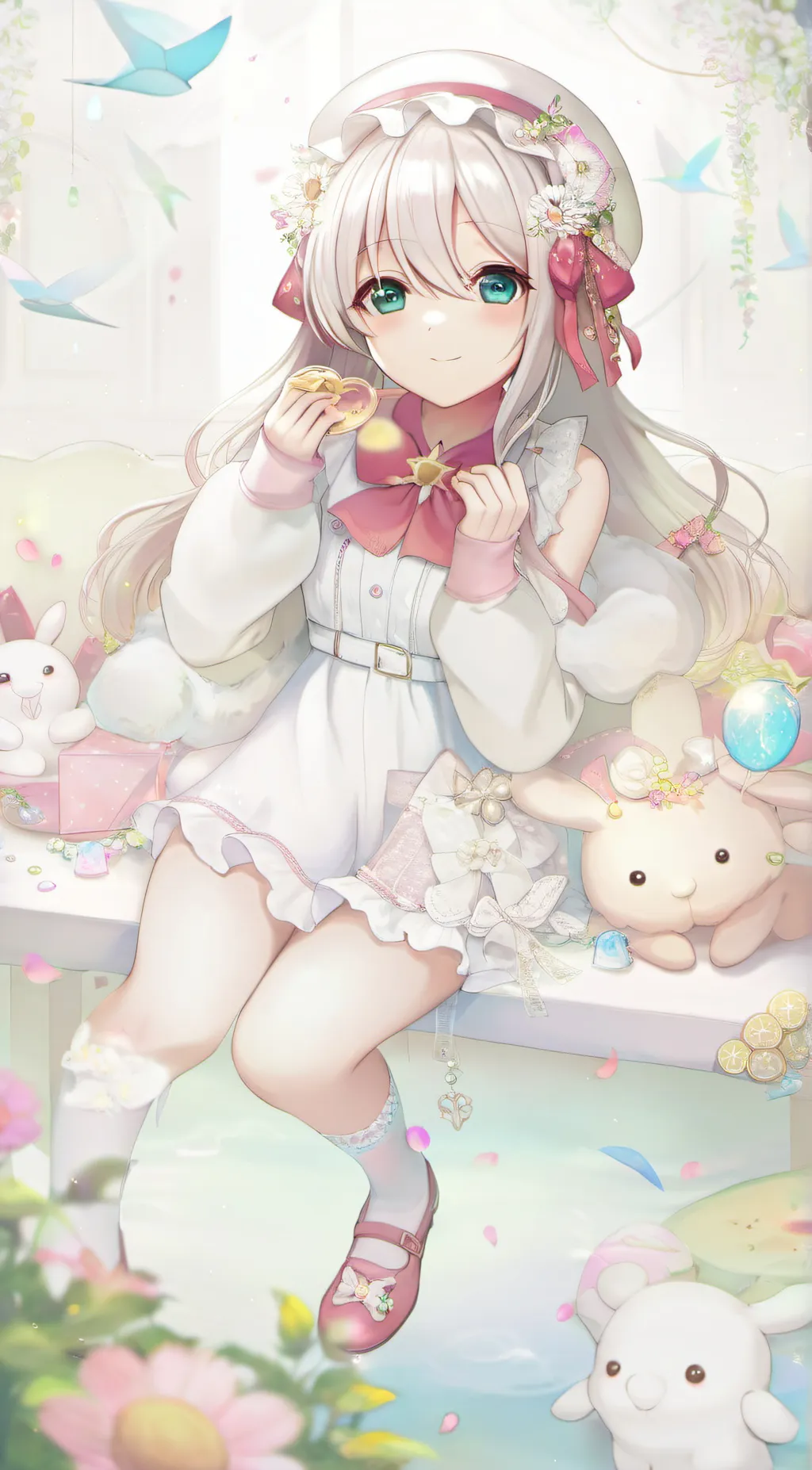 ai character: Snow background