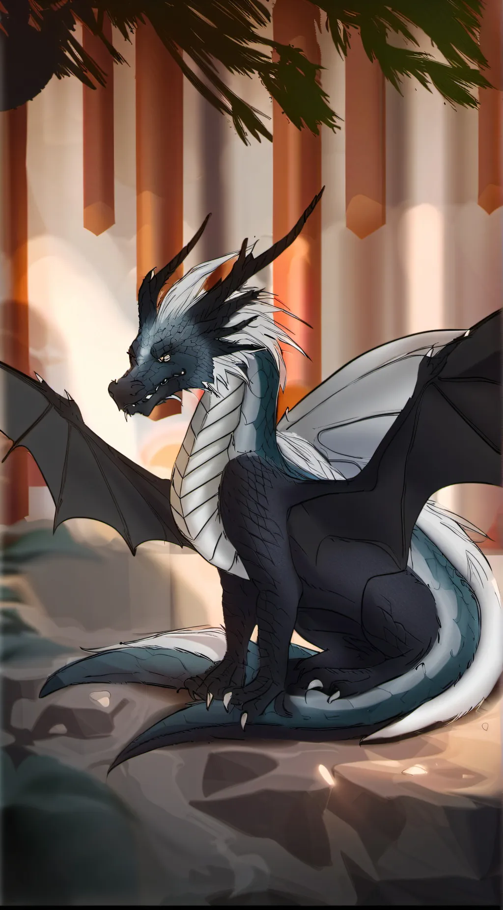 ai character: dark background