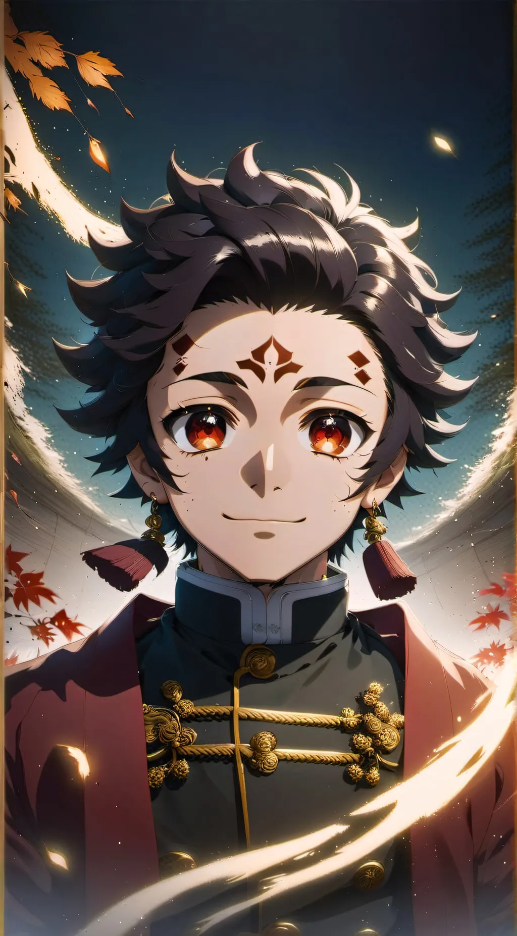 ai character: Tanjiro Kamado  background