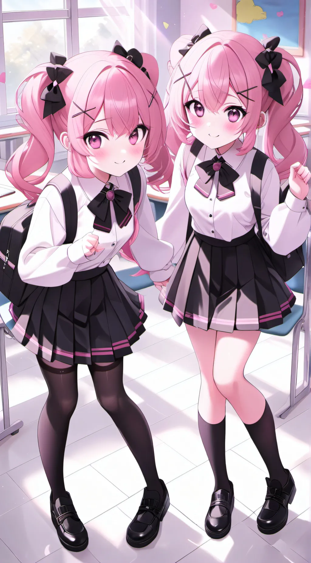 ai character: Celina and Melina background