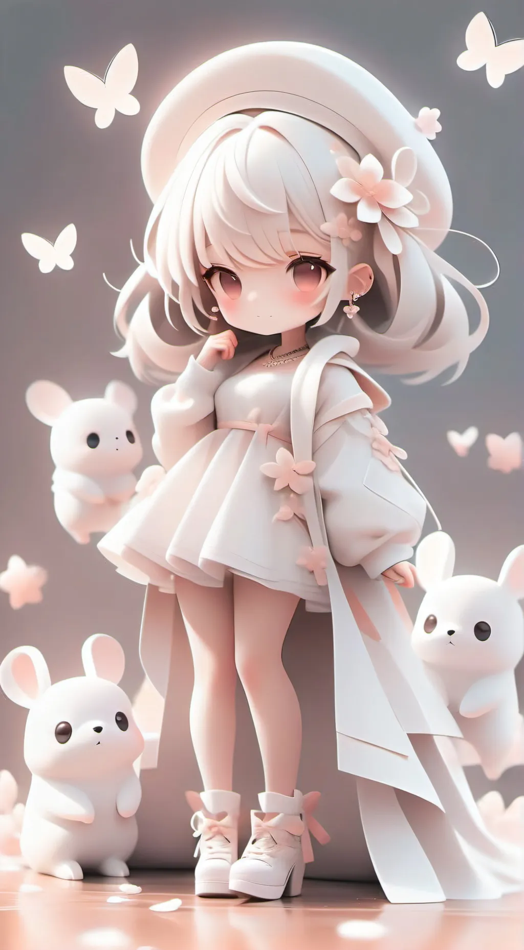 ai character: Flower  background