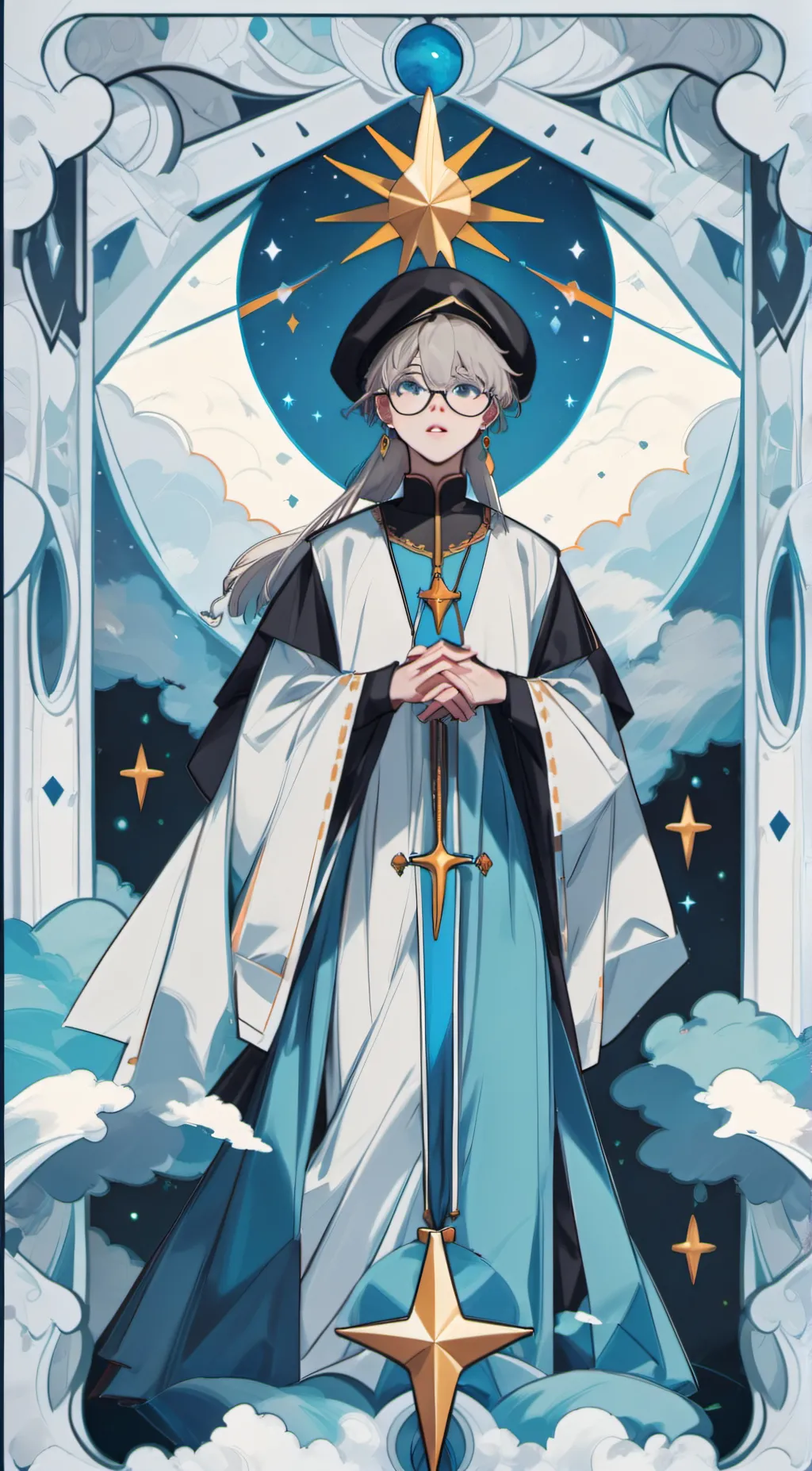 ai character: Snowflake background