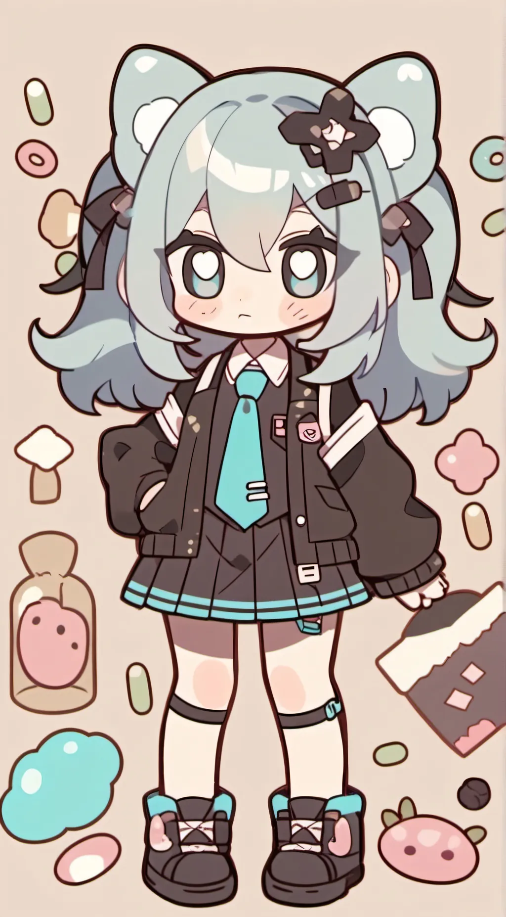 ai character: Miku background