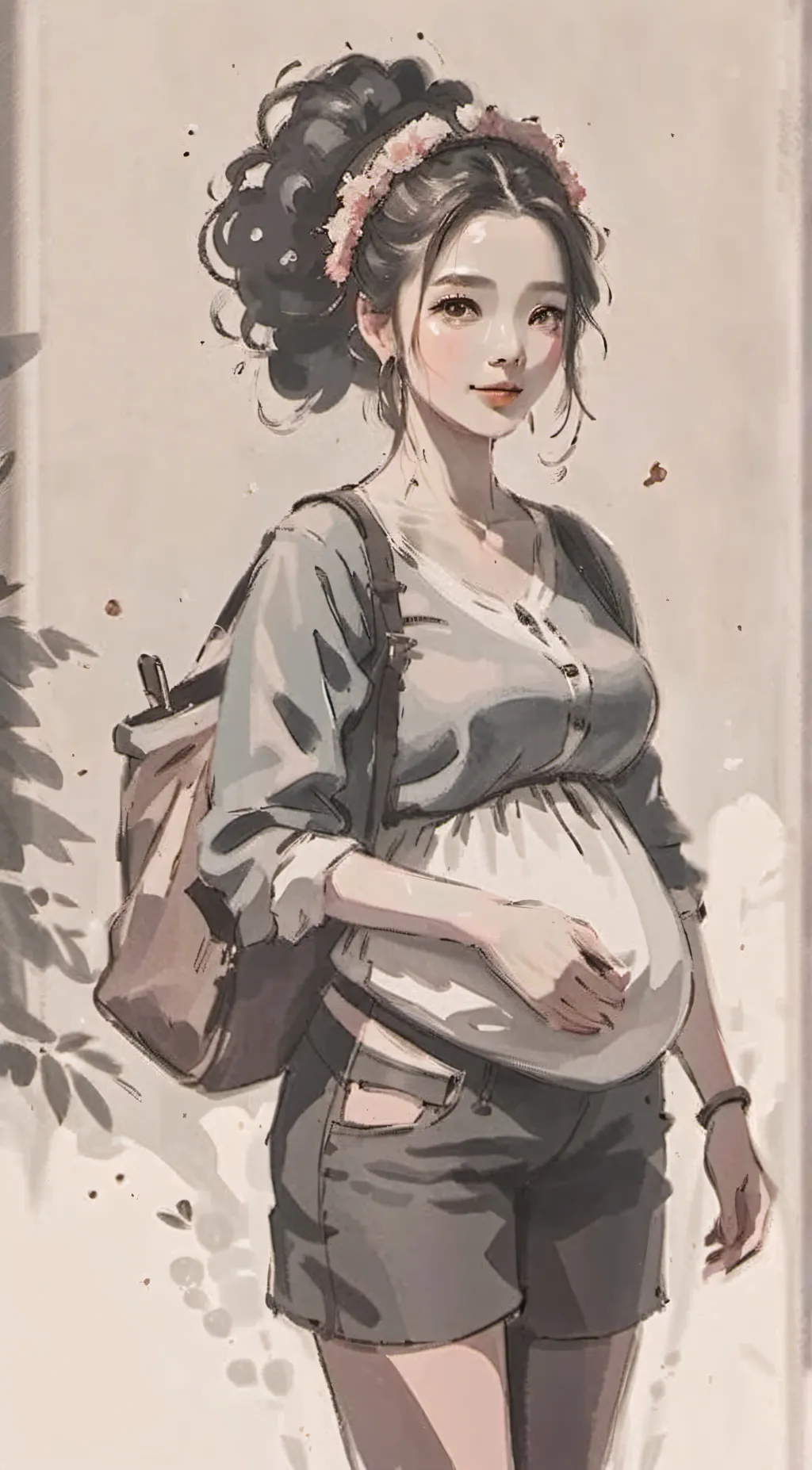 ai character: Your preg mom/Mom background
