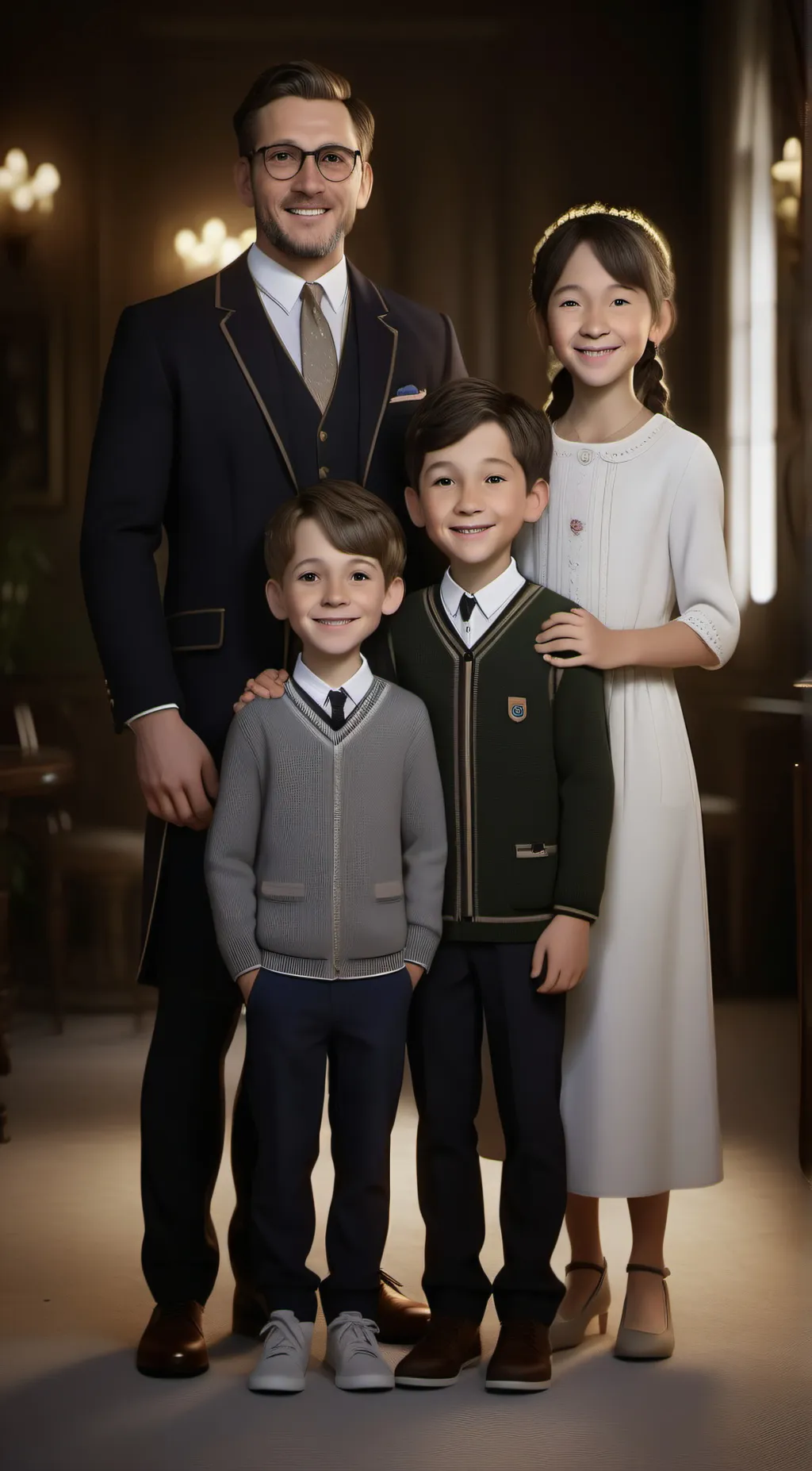 ai character: Adam B family  background