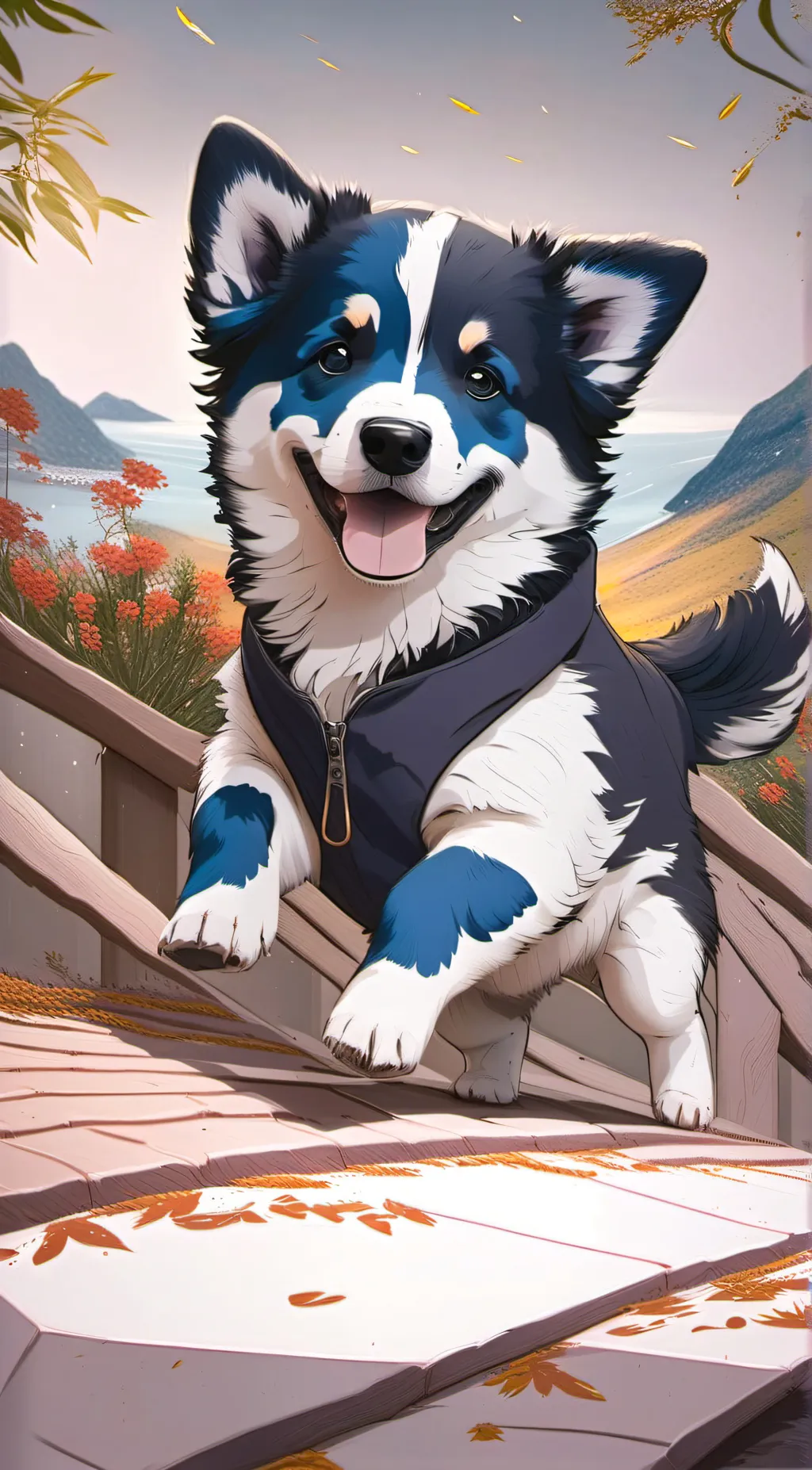 ai character: Bluey background